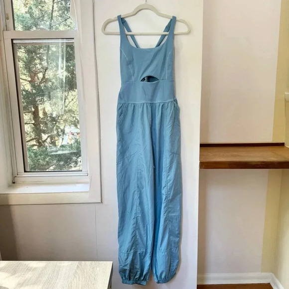 New Free People Righteous Onesie FP Movement One Piece Jumpsuit Blue - Picture 7 of 9